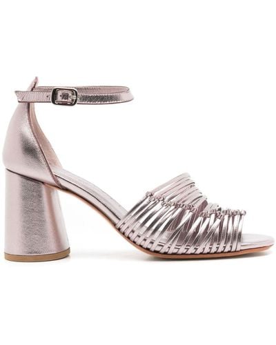 Sarah Chofakian Triomphe 65mm Strappy Leather Sandals - Pink