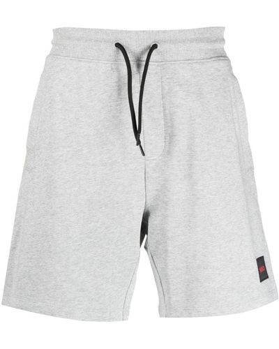 HUGO Pantalones cortos de chándal con parche del logo - Gris