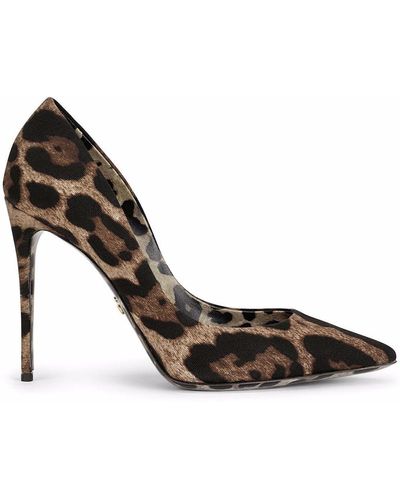 Dolce & Gabbana Leopard-print Stiletto Pumps - Brown