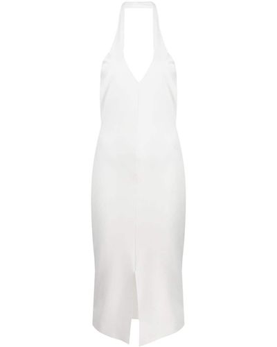 La Petite Robe Di Chiara Boni Halterneck Cutout-detail Dress - White