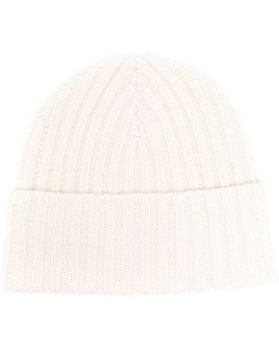 Warm-me Ribbed-knit Cashmere Beanie - White