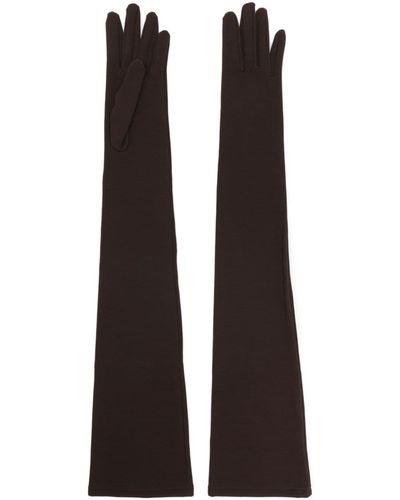 Dolce & Gabbana Full-finger Jersey Long Gloves - Black