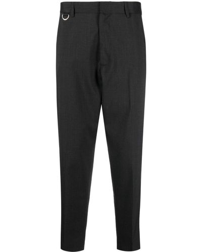 Low Brand Tailored Tapered-leg Trousers - Black