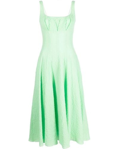 Emilia Wickstead Cloqué-effect Sleeveless Dress - Green