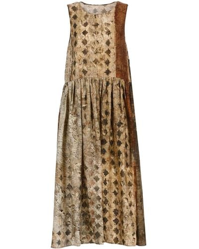 Uma Wang Agnus Abstract-pattern Print Dress - Metallic
