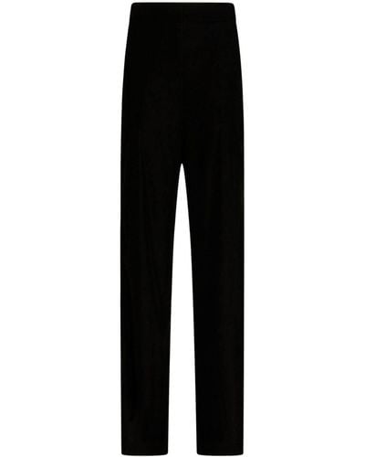 Etro Pantalon en velours à coupe droite - Noir