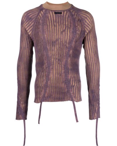 Bluemarble Mock-neck Merino Wool Sweater - Purple