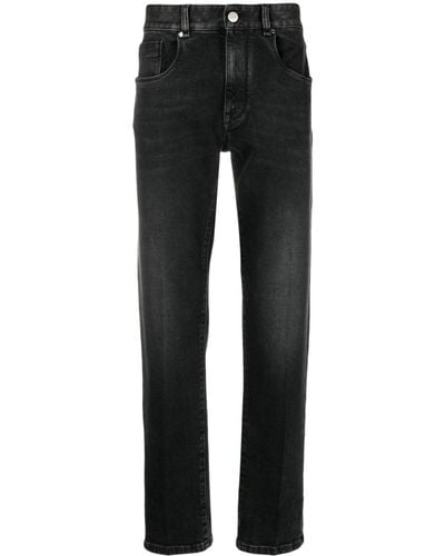 Fendi Tapered-Jeans mit Stone-Wash-Effekt - Schwarz