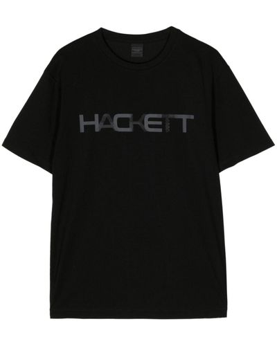 Hackett Logo-print T-shirt - Black