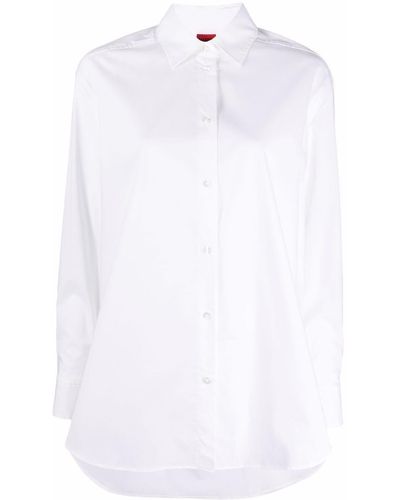 HUGO Chemise à patch logo au dos - Blanc