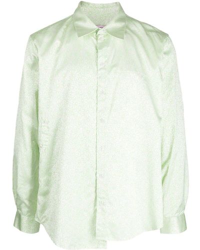 Martine Rose Wrap Floral Print Shirt - Green