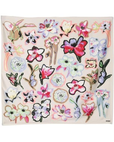 Bimba Y Lola Floral-print Scarf - Pink