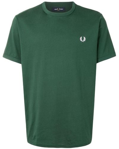 Fred Perry Camiseta con logo bordado - Verde