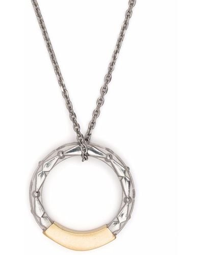 Maison Margiela Ring Pendant Necklace - Metallic