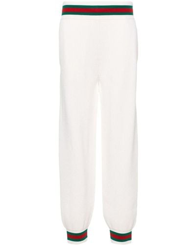 Gucci Pantalon à détail Web - Blanc