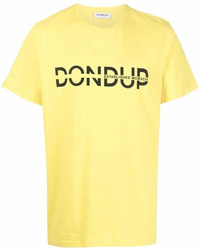 Dondup T-shirt girocollo con logo - Giallo