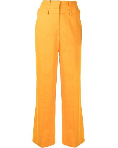 Rejina Pyo Laila High-waisted Flared Trousers - Yellow