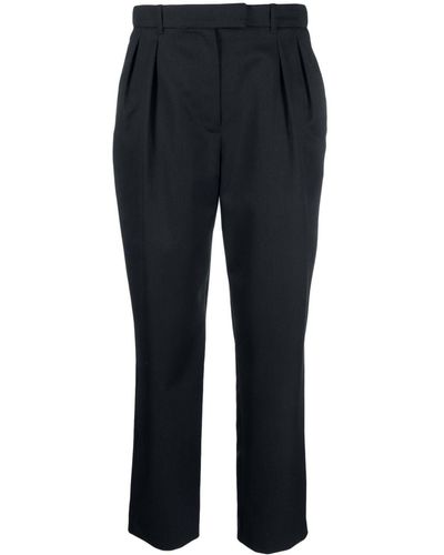 A.P.C. Pleated Cropped Trousers - Blue