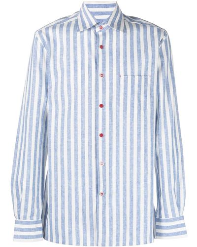Kiton Striped Long-sleeve Shirt - White