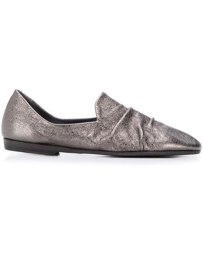 Pantanetti Gathered Front Loafers - Grey