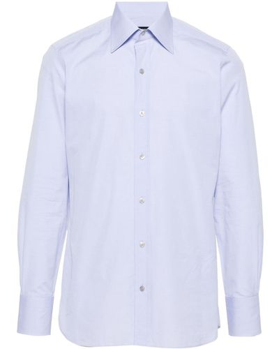 Tom Ford Long-sleeve Cotton Shirt - Blue