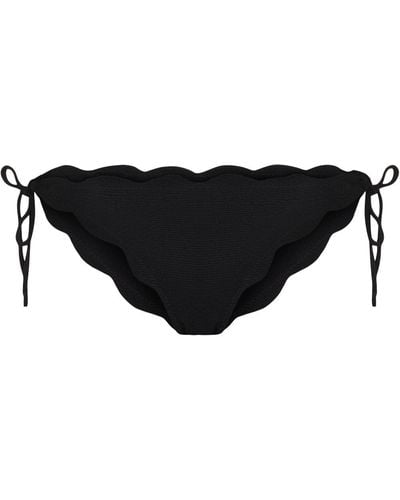 Marysia Swim Mott Scalloped Bikini Bottoms - Black