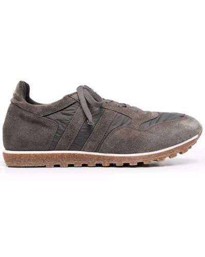 Alberto Fasciani Panelled Lace-up Trainers - Grey