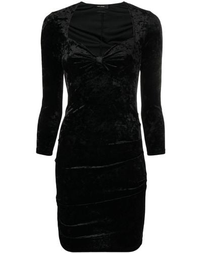 Isabel Marant Goji Velvet Minidress - Black