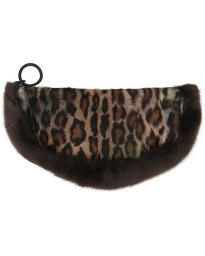 Innerraum Faux-fur Leopard Shoulder Bag - Black