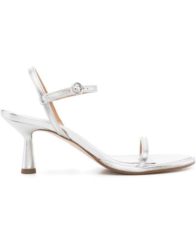 Aeyde Mikita 70mm Leather Sandals - White