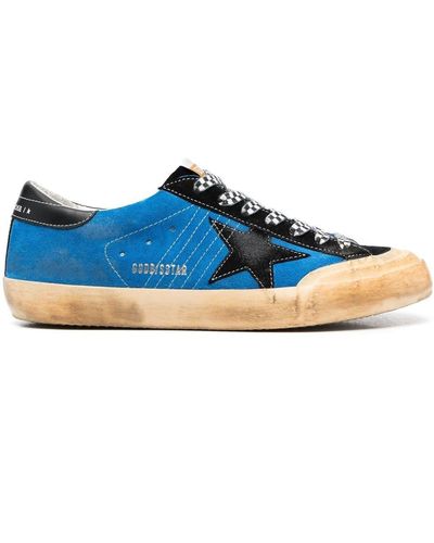 Golden Goose Zapatillas con parches de estrellas - Azul