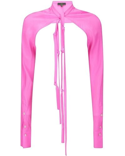 Jejia Collarless Silk Sleeves - Pink