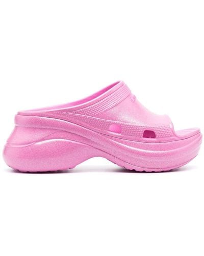 Balenciaga X Crocs Pool Platform Sandals - Pink