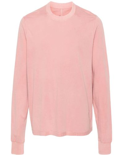 Rick Owens Strap-detail Organic Cotton T-shirt - Pink