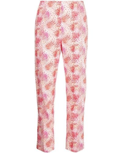 Paule Ka Graphic-print Cotton Pants - Red