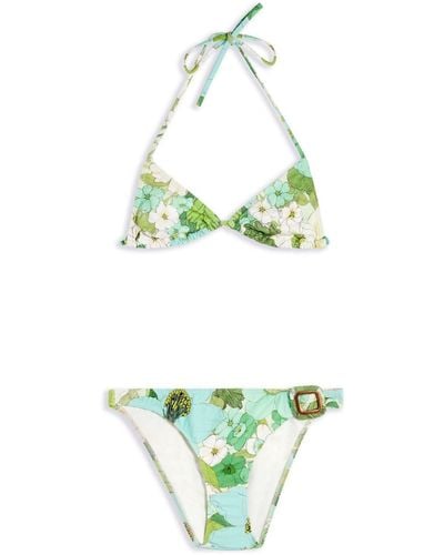 Tom Ford Floral Print Bikini Set - Green