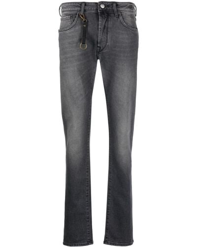 Incotex Slim-Fit-Jeans mit Schlüsselanhänger - Grau
