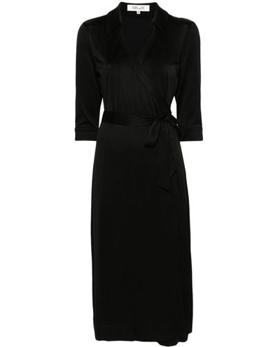 Diane von Furstenberg Abigail Wrap Midi Dress - Black