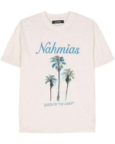 NAHMIAS T-shirt en coton à logo imprimé - Neutre