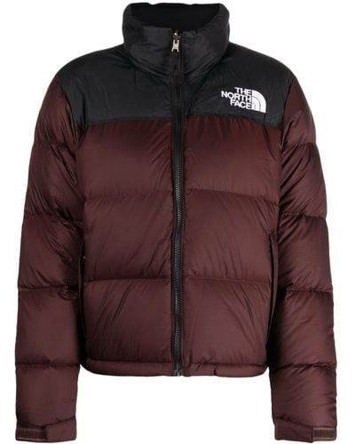 The North Face Logo-embroidered Padded Jacket - Brown
