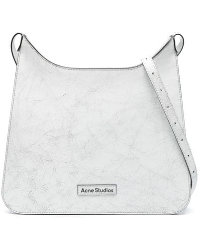 Acne Studios Platt Leather Shoulder Bag - Gray