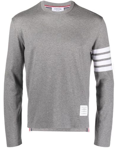 Thom Browne 4-bar Stripe 2003-print T-shirt - Gray