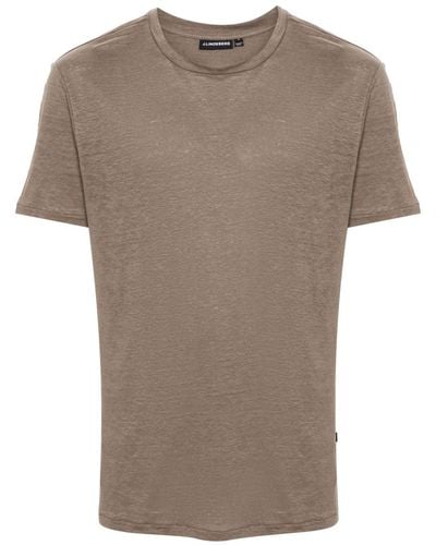 J.Lindeberg Coma Linen T-shirt - Brown
