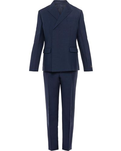Prada Double-breasted Suit - Blue