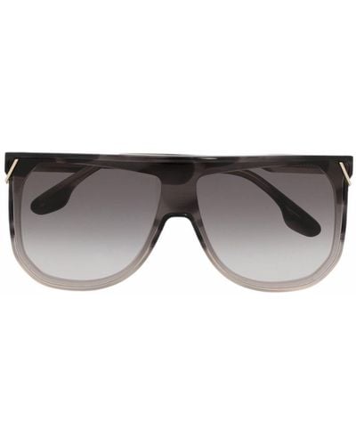 Victoria Beckham Flat Top V-insert Sunglasses - Gray
