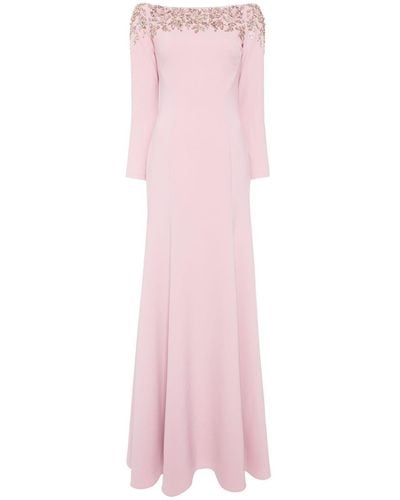 Jenny Packham Rosabel Crystal-embellished Gown - Pink