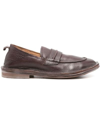 Moma Penny-slot Leather Loafers - Brown