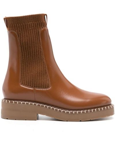 Chloé Noua Panelled Chelsea Boots - Brown