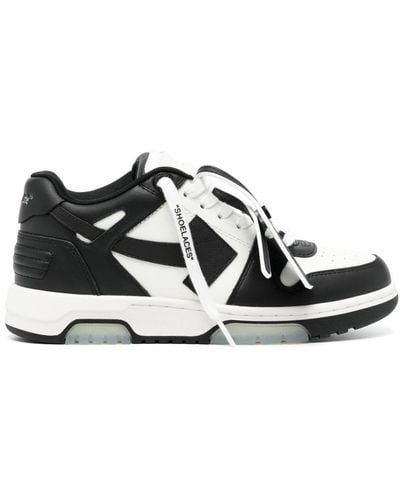Off-White c/o Virgil Abloh Sneakers in pelle nera e bianca a contrasto - Nero