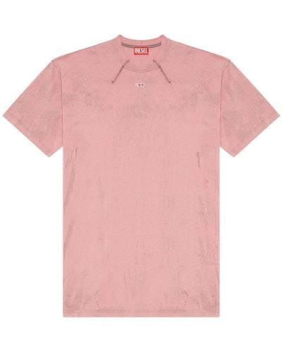 DIESEL T-cos Cotton T-shirt - Pink